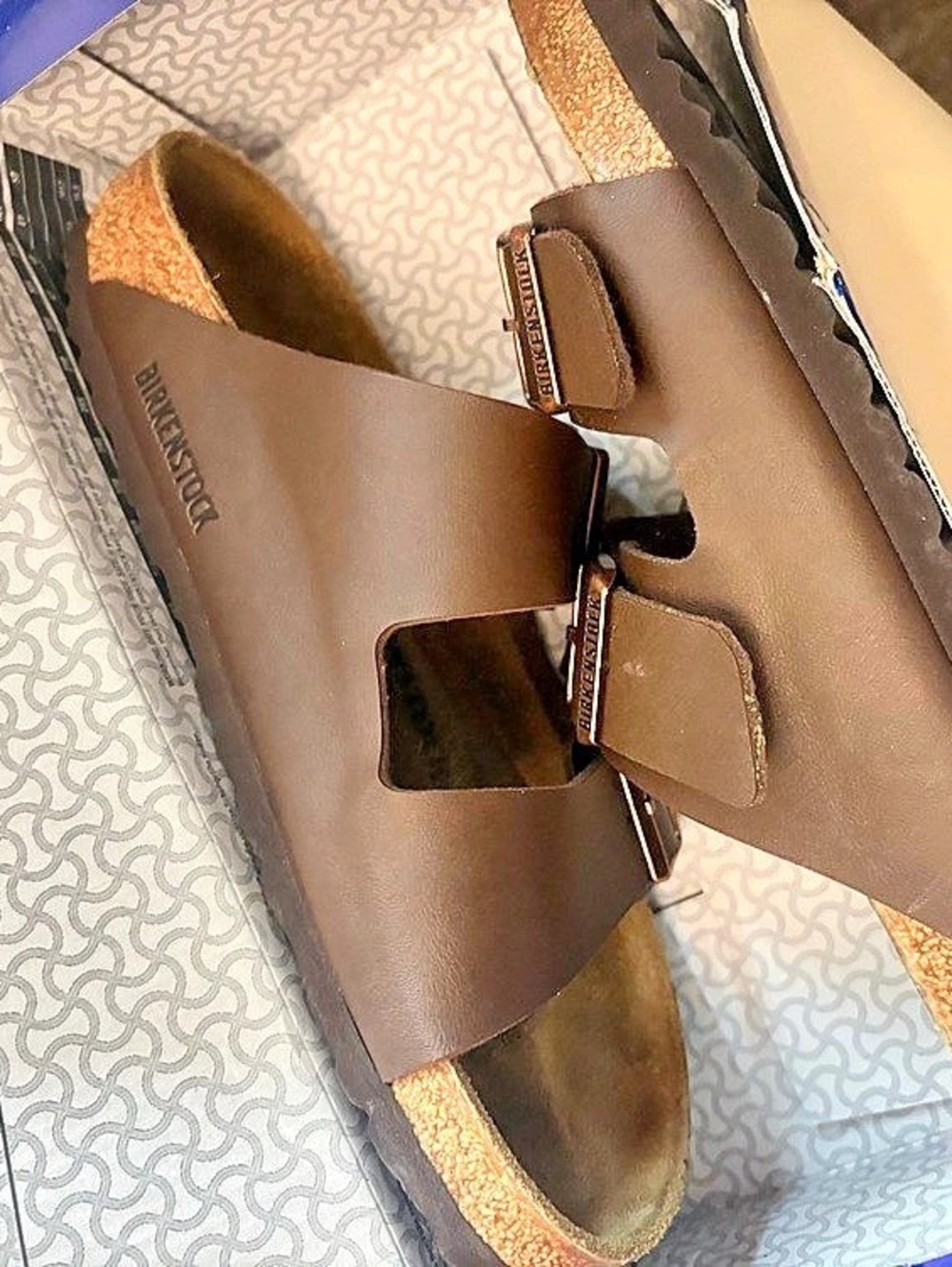 Birkenstock Arizona Brown Leather Sandals EU 39 worn 3x